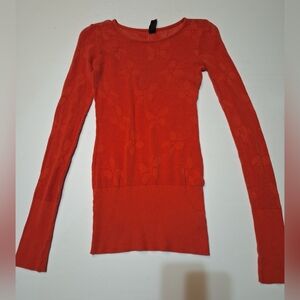 Free People Mesh Top Size Medium Butterfly